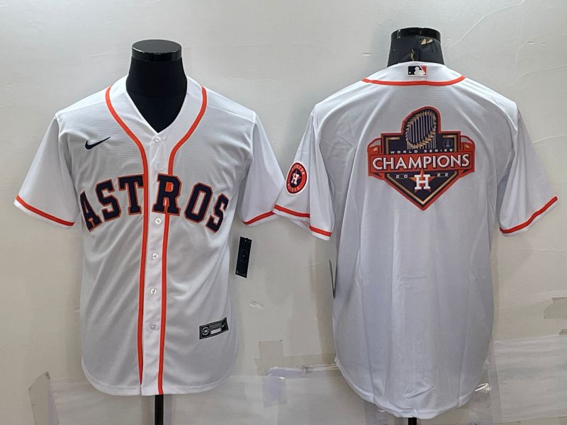 Men Houston Astros Blank White Game Nike 2022 MLB Jersey